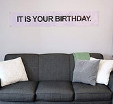 IT is Your Birthday.Vinyl Birthday Party Banner with with Metal Hanging Rings